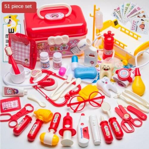 Doctor Toy Set Medical Equipment Stethoscope Children Storage Box Simulation Boy Girl Medical Kit Bag For Children Kids Game