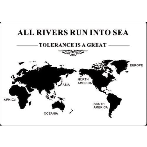 A4 size world map Wall Painting Stencils Stamp Scrapbook Album Decorative Embossing Craft Paper DIY Flower Label Stencil