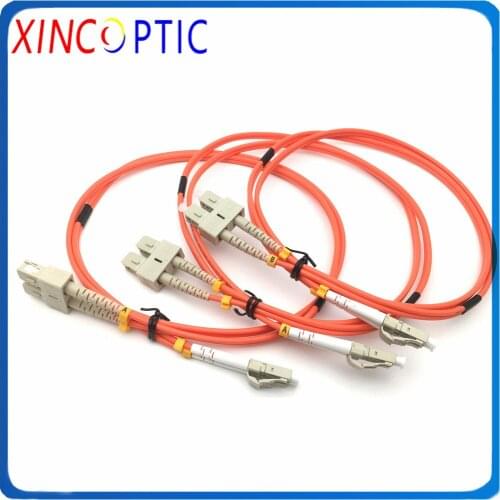 20Pcs Cable Duplex MM(Multimode) LC-SC 2Mts OM2 with Separate Connector,LCUPC-SCUPC 50/125 DX,3.0mm 2M Fiber Optical Patch Cord