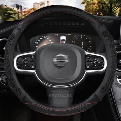 Microfiber Leather Car Steering wheel Cover for Volvo XC90 XC60 XC40 V90 V60 V50 V40 S60 S90 Auto interior Accessories