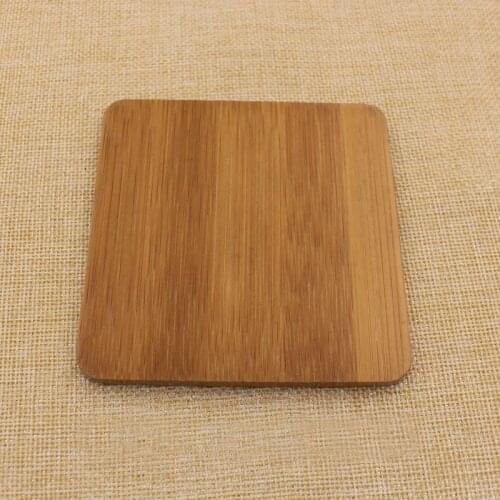 10 cm Quality square bamboo coasters heat insulation cushion for household use
