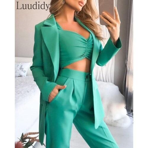 Женские элегантные брючные костюмы Luudidy China At AliExpress