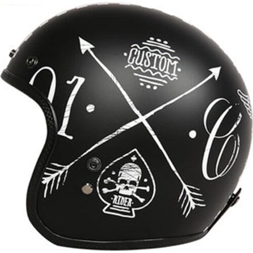 CFR fiberglass 3/4 Jet helmet DOT ECE approved open face motorbike helmet Moto Casco