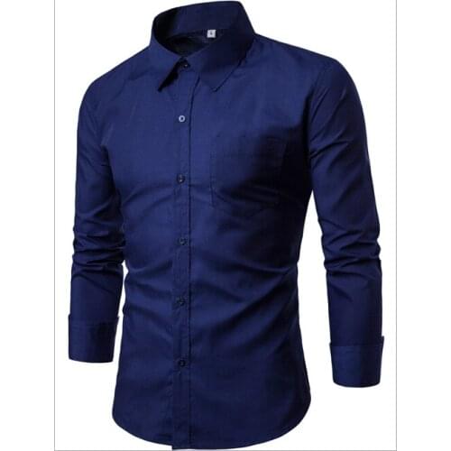 MRMT 2021 brand mens long-sleeved shirt shirt mens solid color business shirt