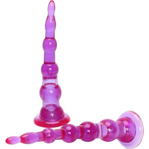Soft Anal Plug Beads Long Orgasm Vagina Clit Pull Butt Toys Women G-Spot Massager Stimulator Female Masturbator Sex Accessories