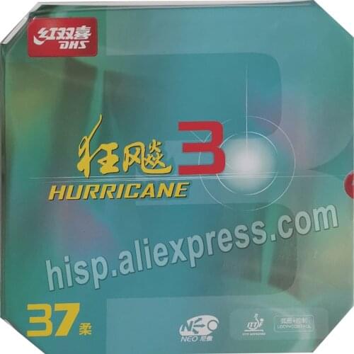 DHS NEO Hurricane3 NEO Hurricane-3 pips-in table tennis pingpong rubber with orange sponge 2.15-2.2mm