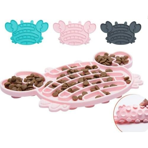 New Silicone Pet Slow Food Anti-choking Dog Bowl Suction Cup Silicone Cat and Dog Food Bowl Dog Licking Pad Dog Food Bowl