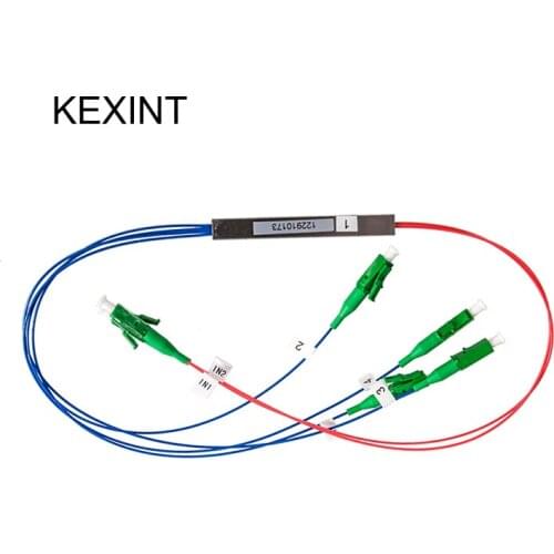 Wholesale 1x4 PLC Splitter minimodule Fiber Optic LC/APC/Single model 0.9mm LC /APC 1*4 fiber optical plc splitter/1.5M 10pieces