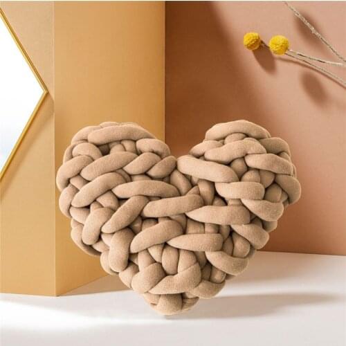 Heart Knotted Handmade Pillow Baby Sleeper Head Support Cushion Outdoor Pation Seat Pad