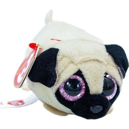 TY 4" Teeny Tys Pug Stackable Screen Clean Dog Doll Plush Stuffed Animal Collectible Toy Christmas Gifts