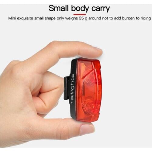 Bicycle Lights LED USB Rechargeable Bike Tail Light Bike Warning Lamp Taillight Self-Powered Magnetic Induction Accessories