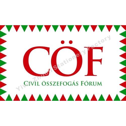 Hungary Civil Union Forum Flag 144X96cm (5x3FT) 120g 100D Polyester Double Stitched High Quality Banner Free Shipping