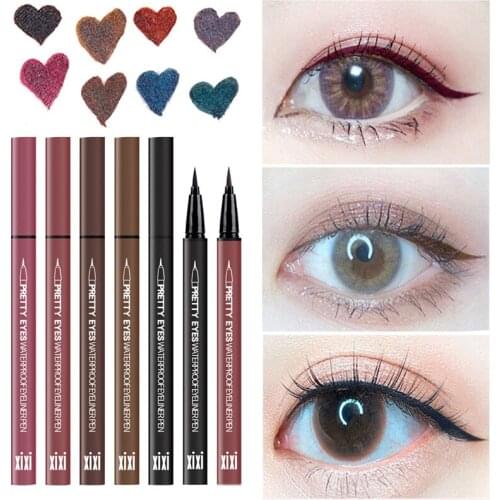 7 Color Waterproof Eyeliner Pencil Black Brown Eyeliner Pen Long-lasting Pigment Fast Dry Liquid Eye Liner Cosmetic Makeup Tools