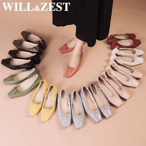 Will&zest Women's Ballet Flats With Heels
