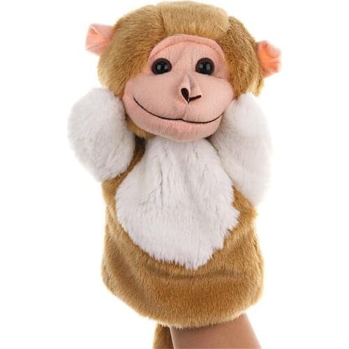 Animal Hand Puppet Marioneta Puppet Dolls Plush Monkey Hand Doll Learning Baby Toys Marionetes Fantoche Puppets