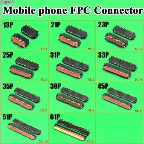 0.3Pitch 13 15 21 23 33 35 39P 45 51 61 71P FPC Connector FPC LCD display screen for Xiaomi Redmi note 4 for Motorola HTC Huawei