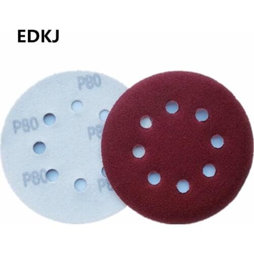 10pcs 5 Inch 125mm Round Sandpaper Eight Hole Disk Sand Sheets Grit 60-3000 Hook and Loop Sanding Disc Polish