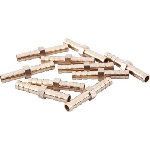 10 pieces brass 6 mm straight for hose quick coupling, Golden CNIM Hot