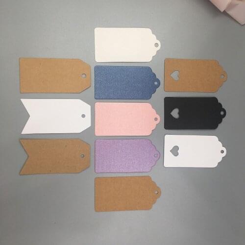 100Pcs Kraft Paper Handmade Garment Hang Tags,Wedding Party Favors Gifts Packaging Label Gift Tags,Product Note Price Tags