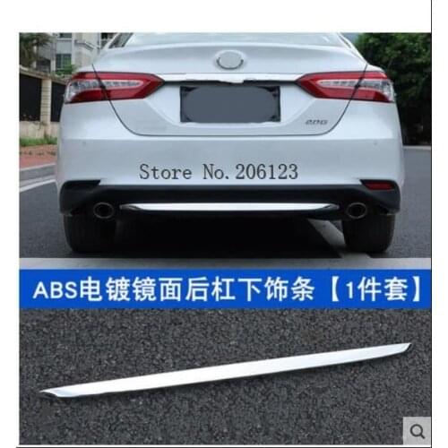ABS Chrome Rear Bumper Cover Lower Trim Stickers For Toyota Camry 2018 2019 8 8th XV70 accessories
