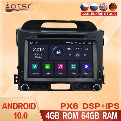 Android 10.0 64GB DSP Car Radio Multimedia Video Player Navigation GPS 2 din For KIA Sportage 3 2010 2011-2016 Car DVD Player