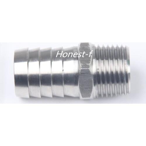 LTWFITTING Bar Production Stainless Steel 316 Barb Fitting Coupler / Connector 3/4" Hose ID x 1/2" Male NPT Air Fuel Water