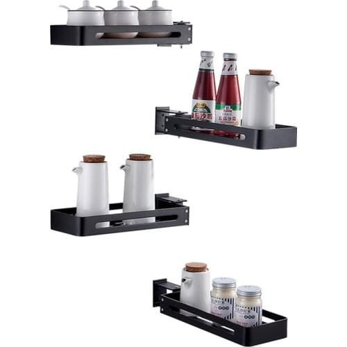 Black Bathroom Shelf Shower Caddy 180 Degree Rotate 1\2\3 Layer Bathroom Corner Shelf Kitchen Holder Pantry Rack Accessories