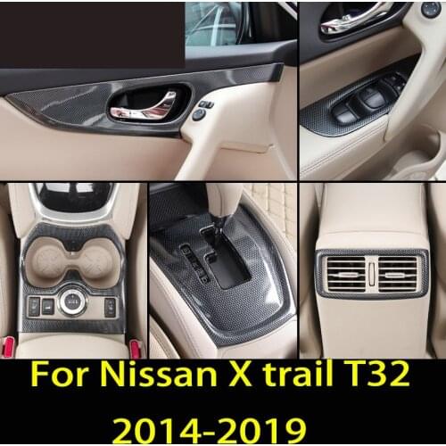 For Nissan X trail T32 X-trail 2014-2019 Gear panel water cup holder inner door handle air outlet frame car interior products