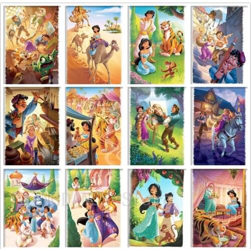 Disney Movie Enchanted Pocahontas 5D DIY Diamond Painting Cartoon Full Drill Diamond Embroidery Cross Stitch Set Home Decor Gift