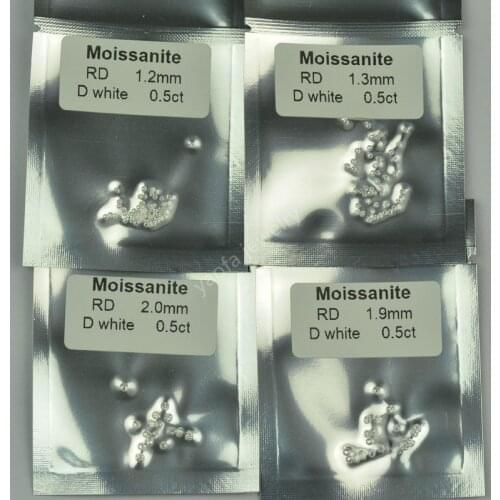 10Pcs/Lot Loose Gems DEF White Color 0.8mm To 2.9mm Small Size Lab Grown Moissanites Diamond Round Shape Stone Made By SIC