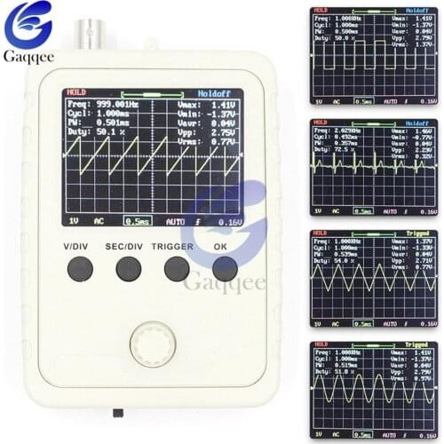 DSO--150 Oscilloscope Shell Digital Oscilloscope with Protection Box 2.4" TFT Probe Allicator Chip for Arduino Fully Assembled
