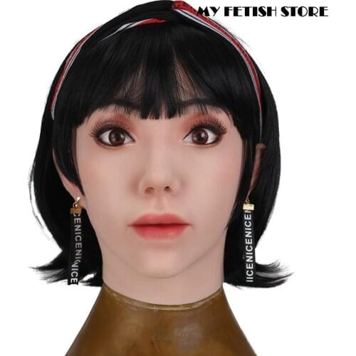 Kat)Crossdress Full Head Realistic Silicone Young Girl Female Disguise Party Cosplay Transgender Mask Male To Female Drag Queen