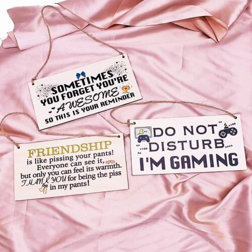 MLGB Best Friends Friendship Birthday Wooden Pendant Inspirational Gift