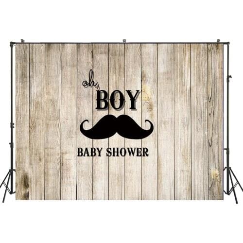 Oh Boy Baby Shower Little Man Babyshower Party Backdrop Moustache Banner Cake Table Decoration Photo Background Portrait Posters