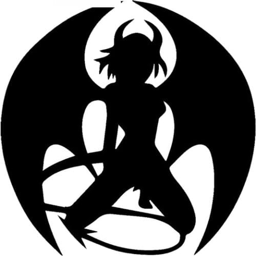 Personality Beautiful Car Sticker Funny Devil Girl Auto Accessories Decoration PVC Car Sticker Waterproof Reflective Black/White