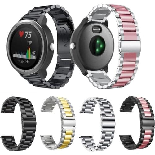 22mm Stainless Steel Wrist Strap For Garmin Vivoactive4 Metal Bracelet For OnePlus Watch 46mm Zepp Z Smart Watchband Accessories