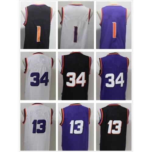 2020-2021 Season High qulality Phoenix #1 #3 #34 #13 Mens basketball jerseys Cotton embroidery version can be customized