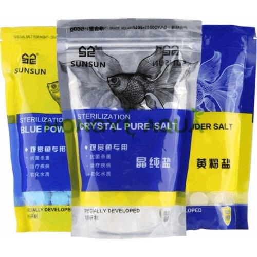 SUNSUN Aquarium ornamental fish salt Tropical fish Yellow powder salt Fish tank salt Mineral salt sea salt 500g