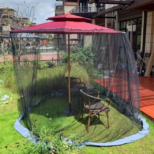 Outdoor Insect Net Adjustable Patio Umbrella Insect Netting Screen Netting Gazebo Portable Style Netting UV Resistant