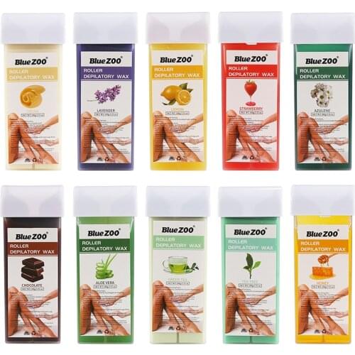 100 Ml Depilatory Wax Cartridge Roller Hair Removal Wax 12 Flavor Gentle Non-irritating Hot Depilatory Cream For Women Men TSLM1
