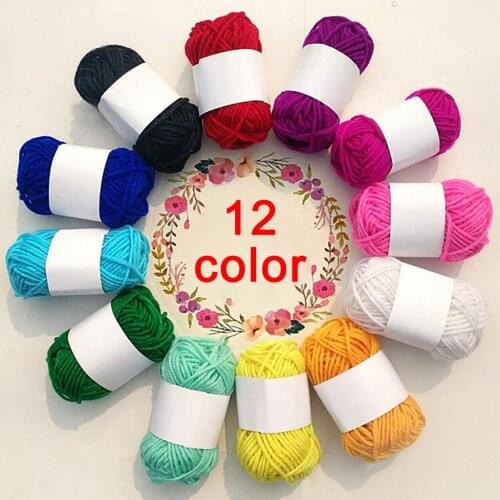 12PCS Crochet Yarn Milk Cotton Yarn Baby Wool Yarn for Knitting Children Hand Knitted Yarn Knit Blanket Toy #Apr