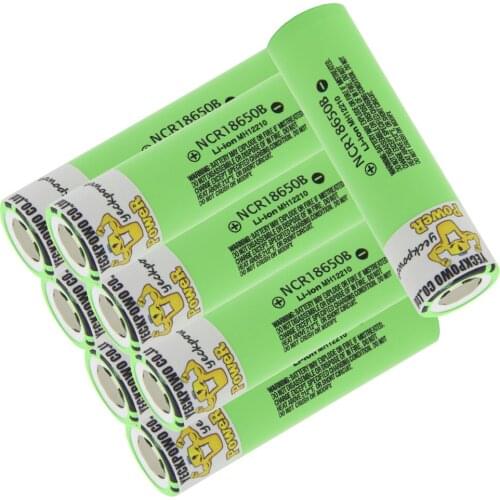 YECKPOWO NCR18650B 3400MAH 3.7V 18650 battery li-ion batteries lithium rechargeable flat top / 18650 charger fast 4 slots