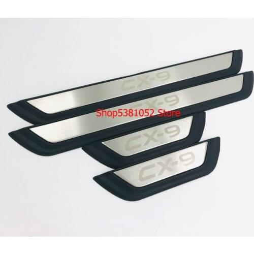 Stainless Steel Door Sill Pedal Cover For Mazda CX9 CX-9 CX 9 2015 2014 2013 2006-2012 Scuff Plate Protector Car Accessories