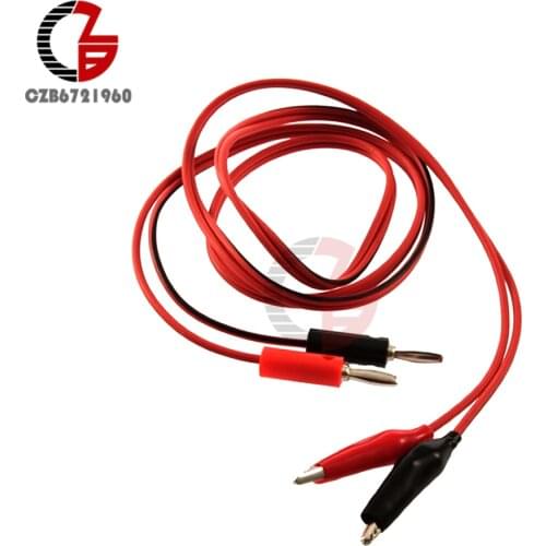 10 Sets Alligator Test Lead Clip To Banana Plug Probe Cable Length: 1M