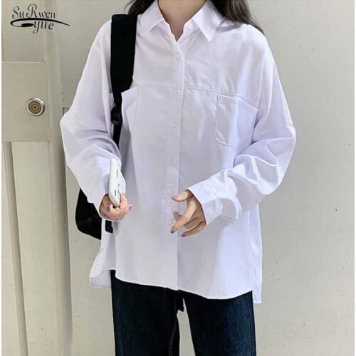 2021 Autumn Loose Cardigan Fashion Top New Women Hipster Tooling Long-Sleeve Blouse Lapel Solid Pockets Shirt Blusas Mujer 11408