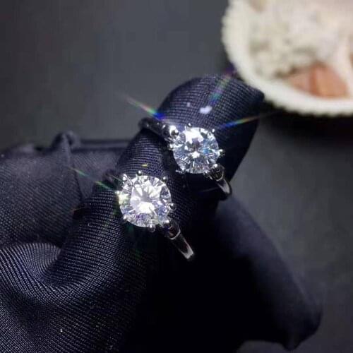 Mozan Drill Super Flash Ring VVS1 Cleanliness 925 Sterling Silver Fashion Fine Wedding Jewelry For Women