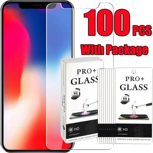 100pcs 2.5D Premium Tempered Glass Guard Screen Protector Film For iPhone 13 Pro Max 12 Mini 11 XS XR X 8 7 6 Plus SE With Box
