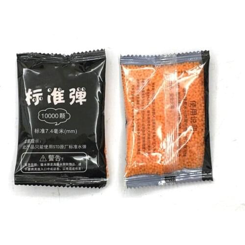 10000pcs 7mm Gel Balls Ammo Crystal Water Bead For Gel Water Toy Guns Blasting Toys Hardened Bullet Orange