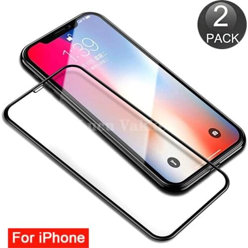 2pcs Protective Glass For iPhone X XR XS MAX tempered glas screen protecter for apple aphone sx rx xmax xmas glass safety film