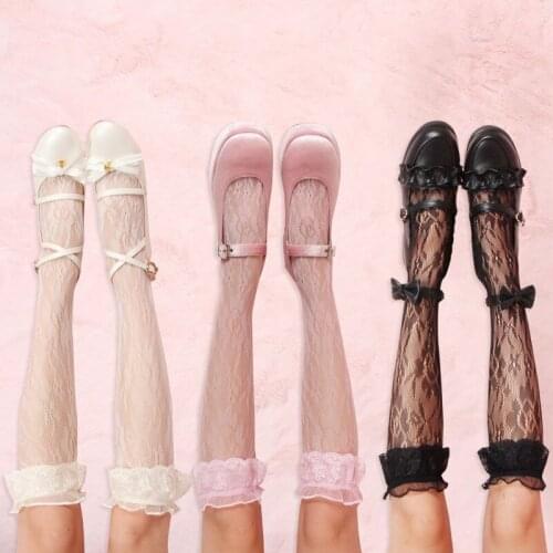 4 pair/lot Lolita embroidered lace lace legs running of Japanese girl cartoon socks in the running of stockings 4 pair/lot Lolit